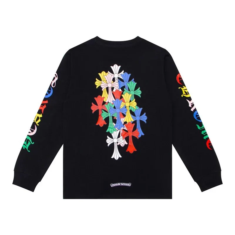 Chrome Hearts Chrome Hearts Cross Print Long Sleeve T-Shirt Black Black - 1