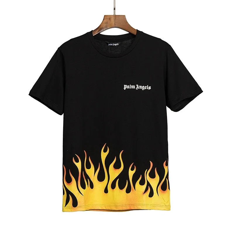 Palm Angels Palm Angels Flames Black T-Shirt Black - 1