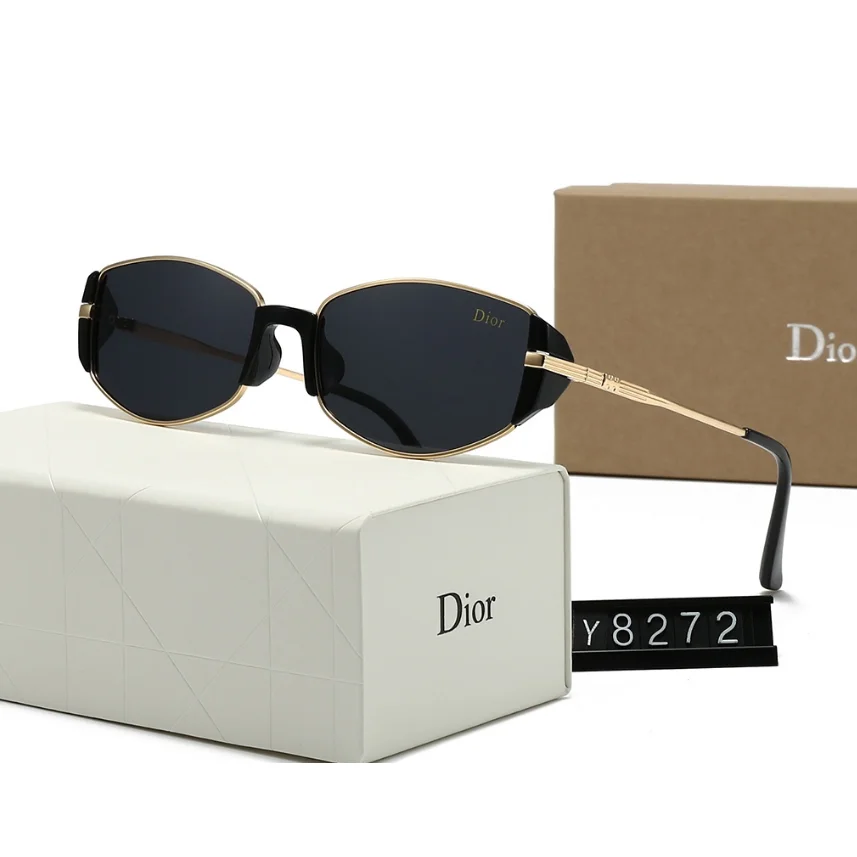 Dior Dior Lady Dior Black Gold Sunglasses Black - 1