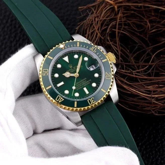 Rolex Rolex Submariner Green Dial Gold Bezel Watch Green