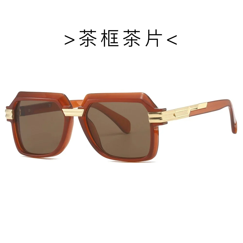Other Tea Frame Tea Lenses Square Sunglasses Brown