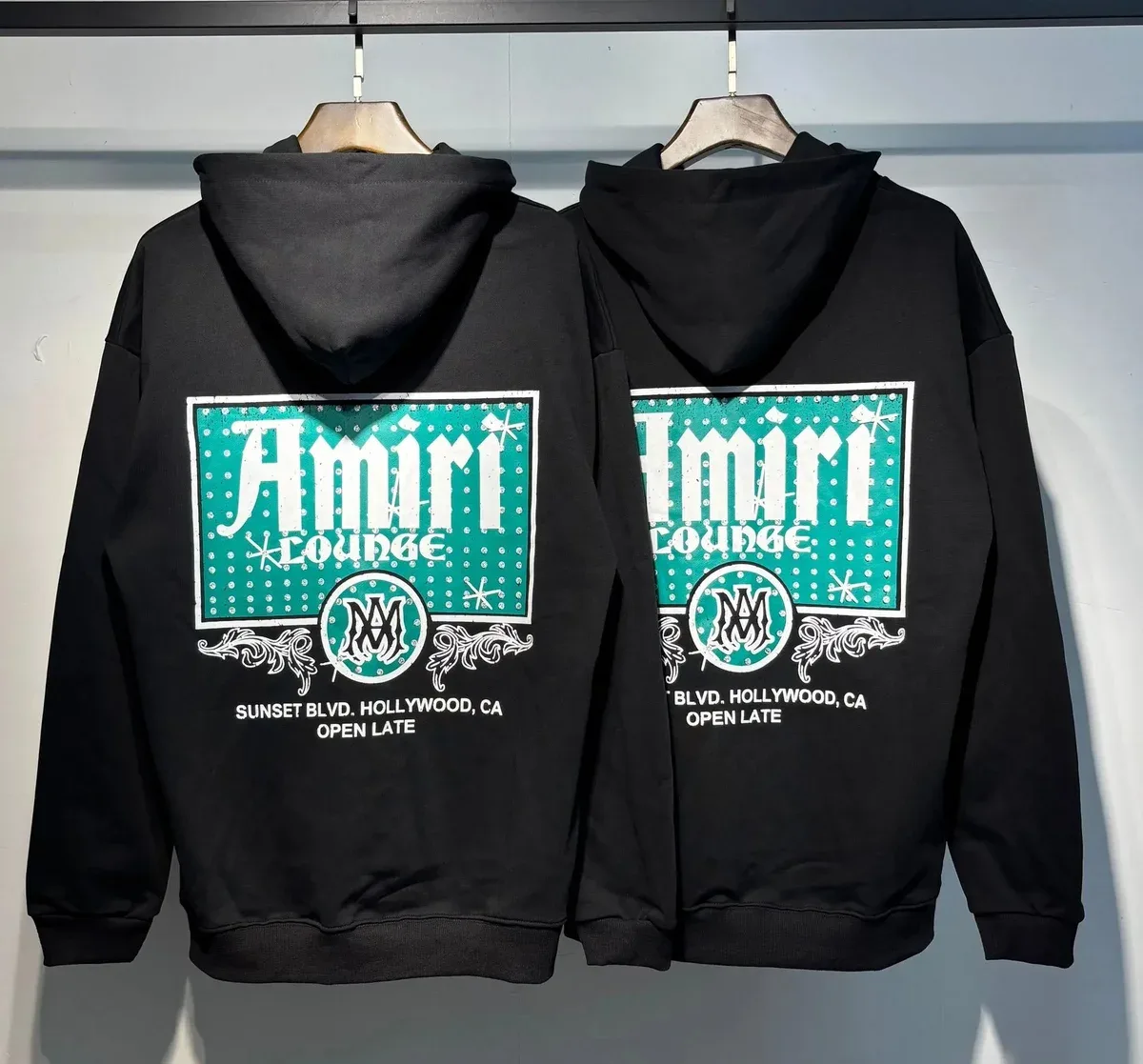 Amiri Amiri Black Lounge Graphic Hoodie Black - 1