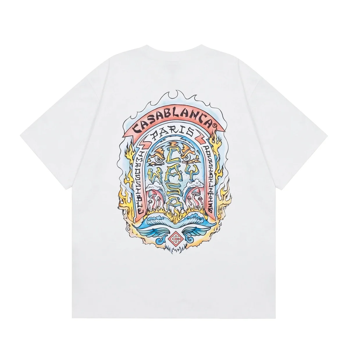 Casablanca Casablanca Paris White Graphic T-Shirt White - 1
