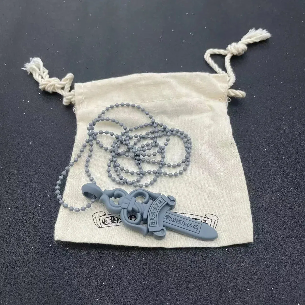 Chrome Hearts Chrome Hearts Grey Sword Necklace Grey - 1