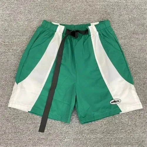 Other Green & White Panelled Shorts XJ-23 Green - 1