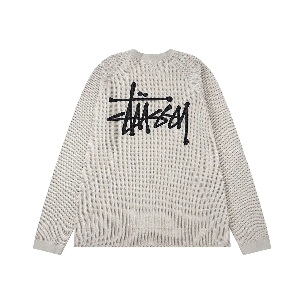 Stussy Stüssy Basic Logo Cream Waffle Knit Top Cream - 1