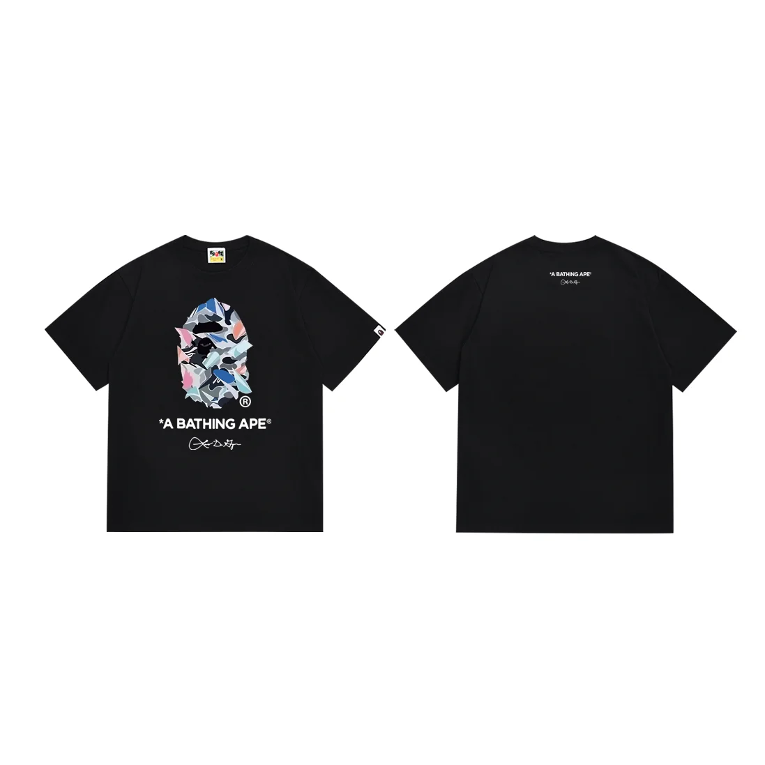 A Bathing Ape A Bathing Ape BAPE STA Camo T-Shirt Black Black - 1