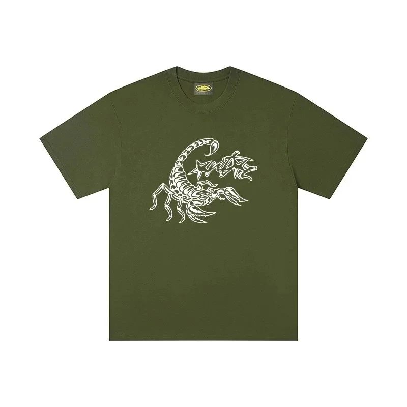 Other Olive Green Scorpion Print T-Shirt Green - 1