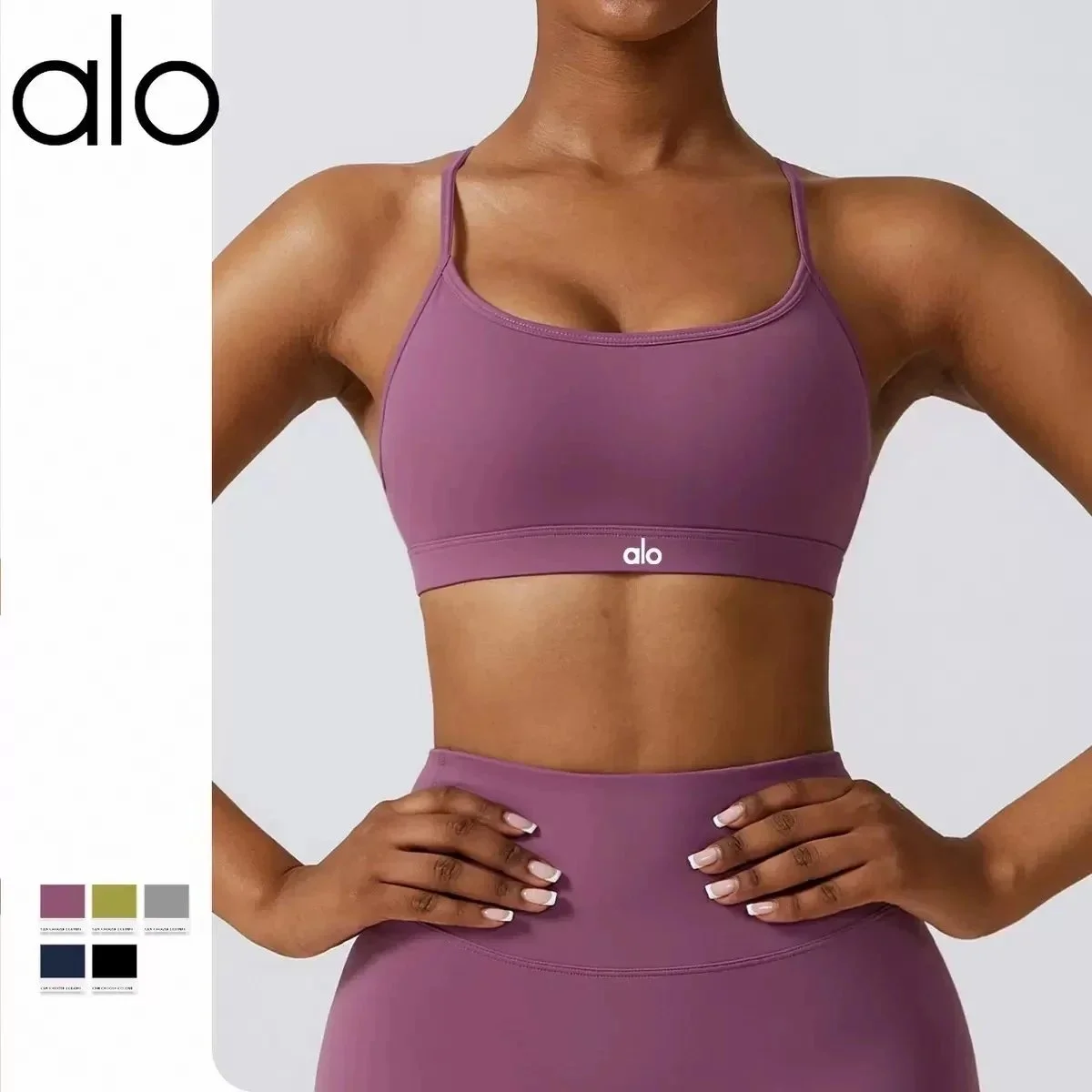 Alo Yoga Alo Westbound Sports Bra Plum Purple Underwear Purple - 1