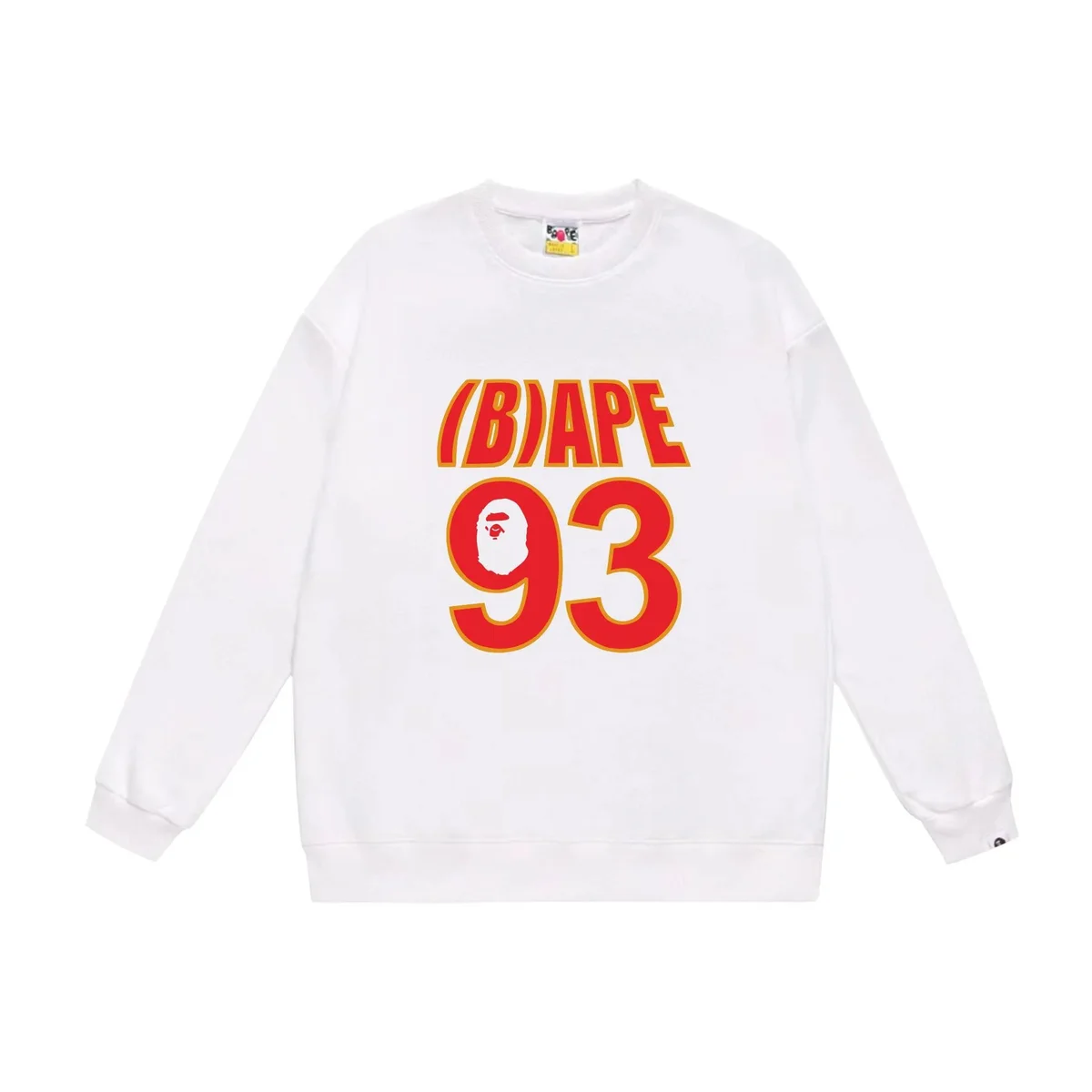 A Bathing Ape A Bathing Ape BAPE STA White (B)APE 93 Sweatshirt White - 1