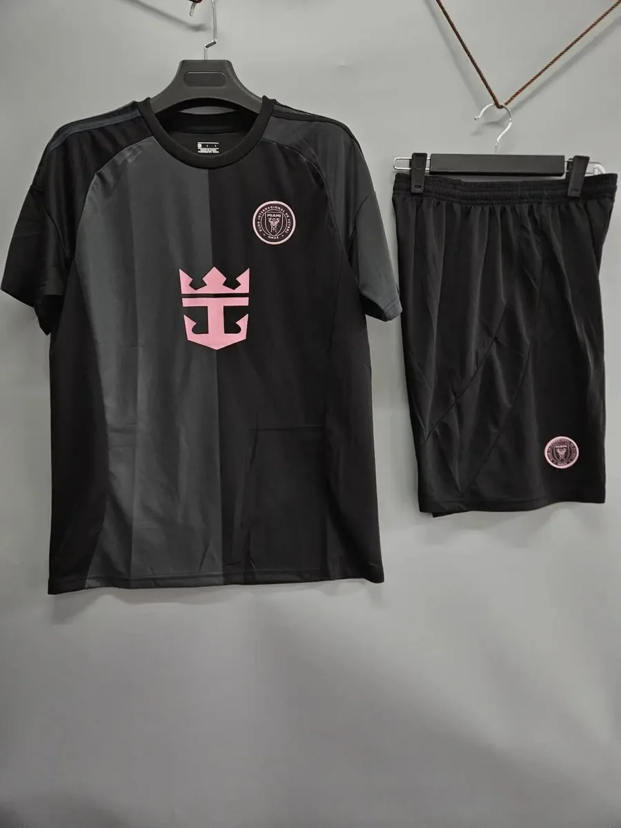 Other Miami Away Black Soccer Jersey Set Black - 1