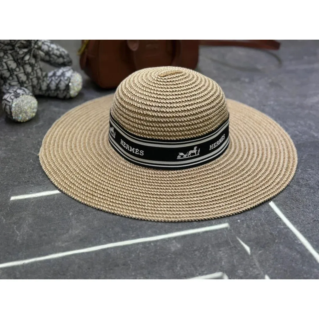 Hermès Hermès Straw Sun Hat Beige Beige