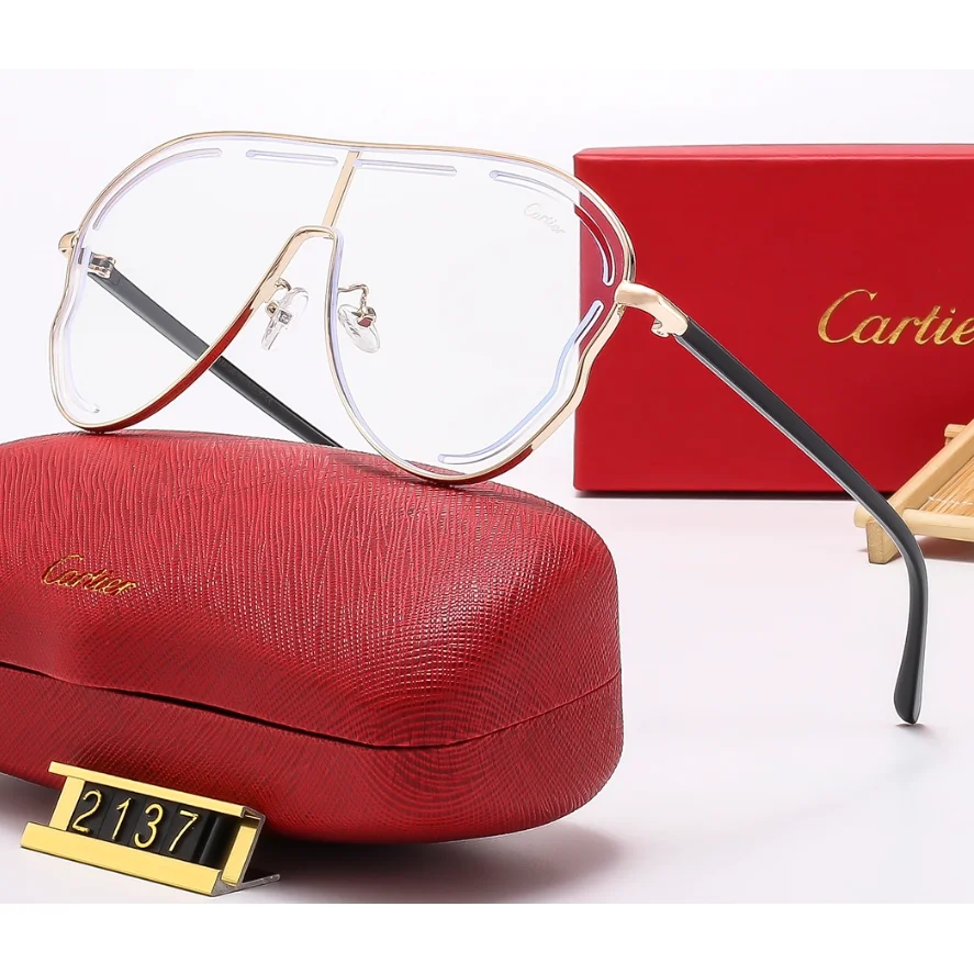 Cartier Cartier Soleil Blanc Classic Aviator Sunglasses Gold - 1