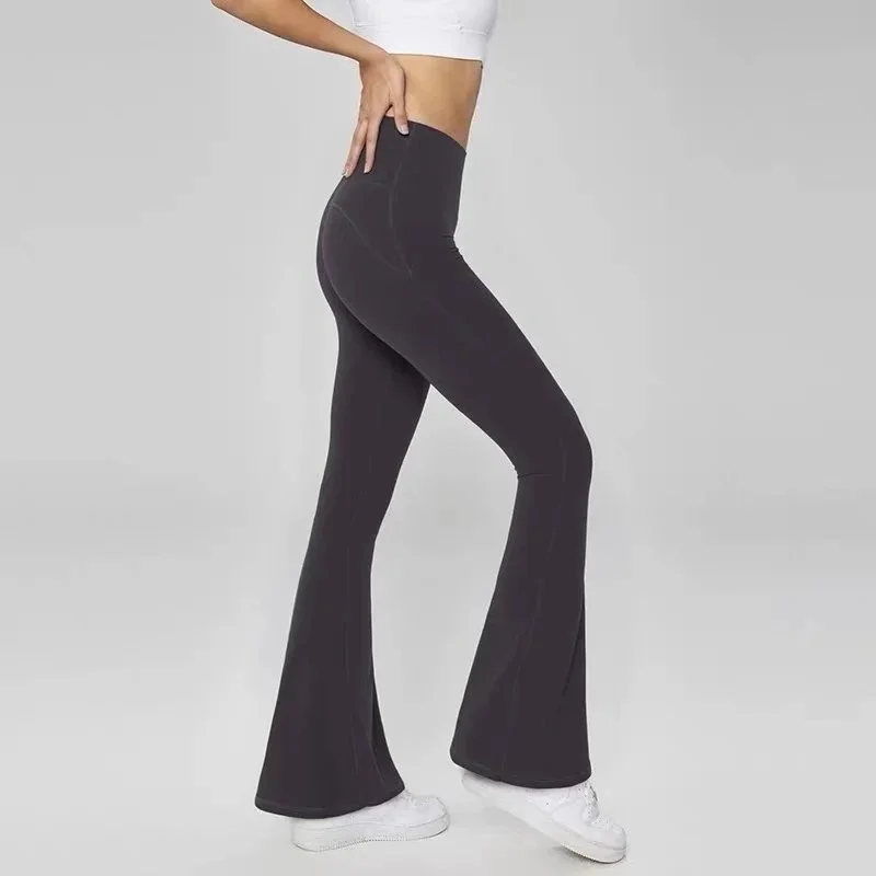 Other Flared Leggings加厚薄绒 石墨灰 Bottoms Grey - 1