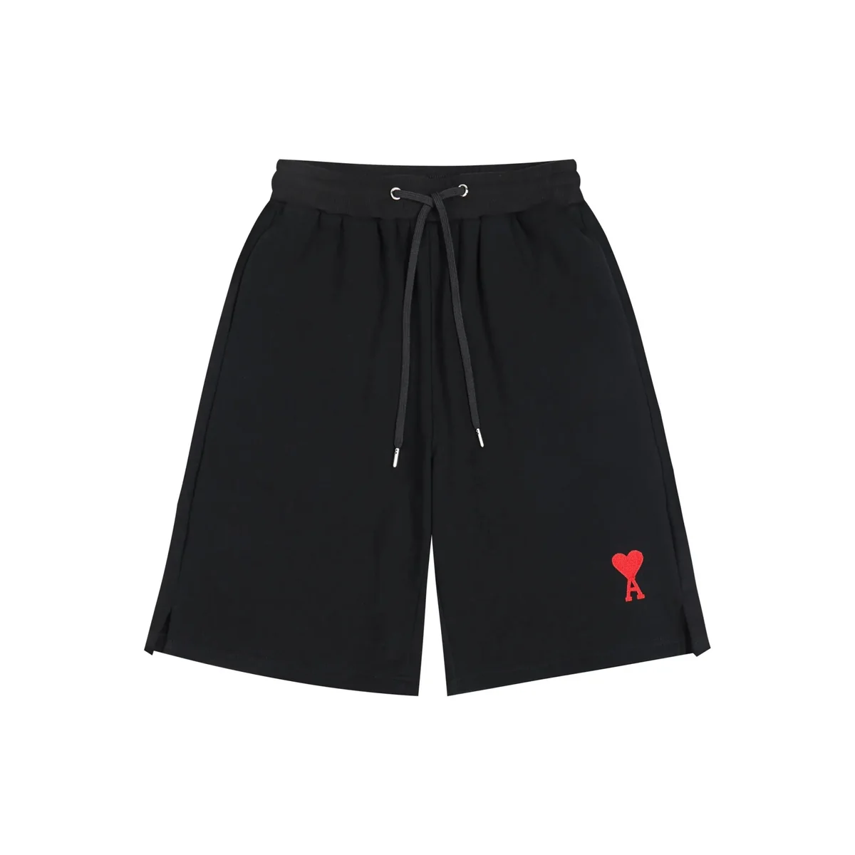 Ami Paris Ami Paris Ami de Coeur Black Heart Embroidery Shorts Black