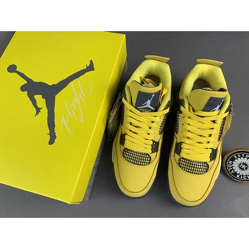 Jordan Air Jordan Air Jordan 4 Bright Citron Sneakers Yellow - 1