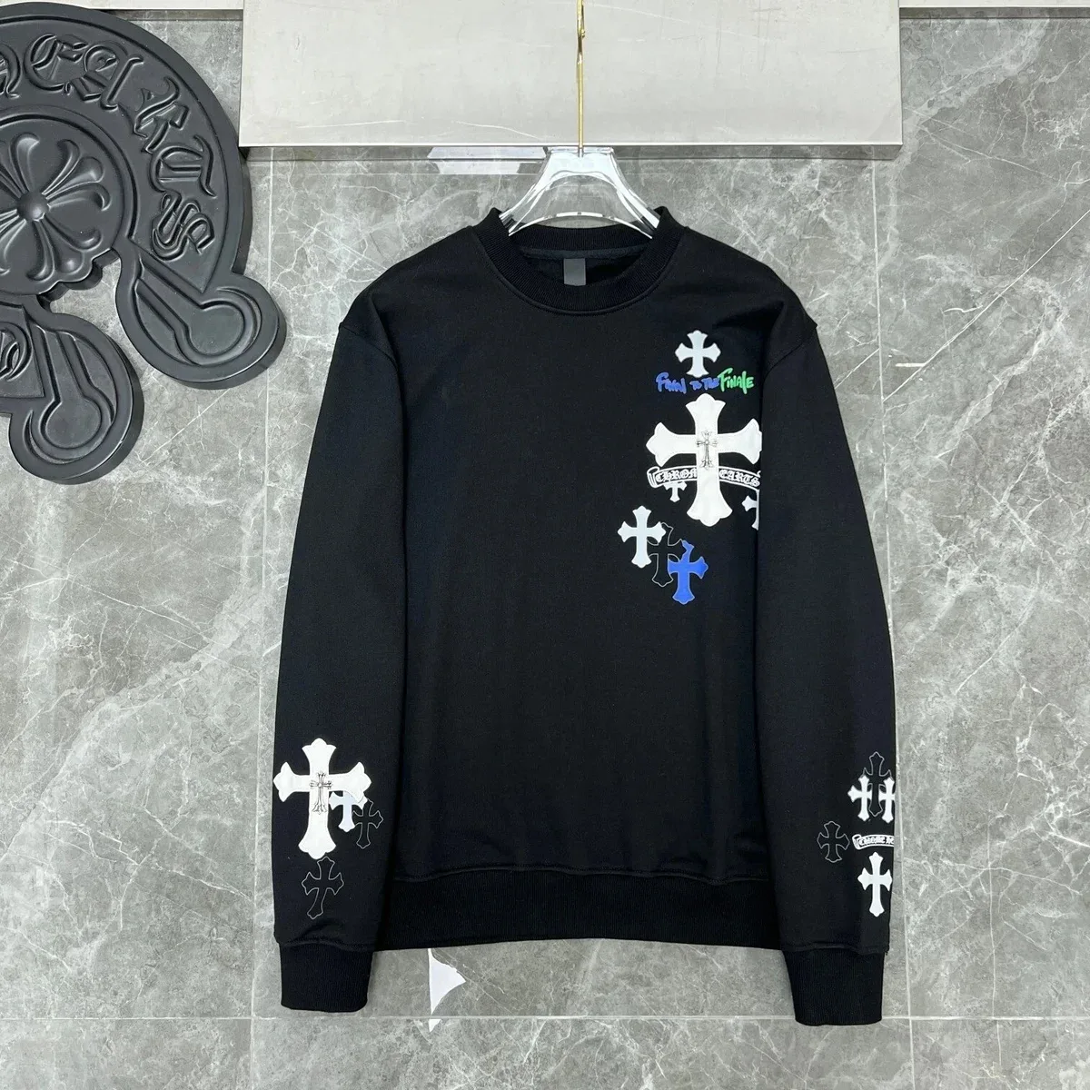 Chrome Hearts Chrome Hearts CH Cross Black Cross-Embellished Sweatshirt Black