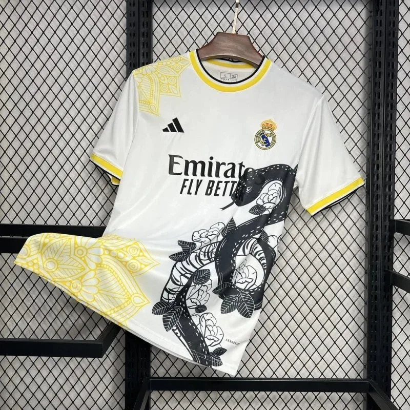 Adidas Adidas Real Madrid White Yellow Jersey White - 1