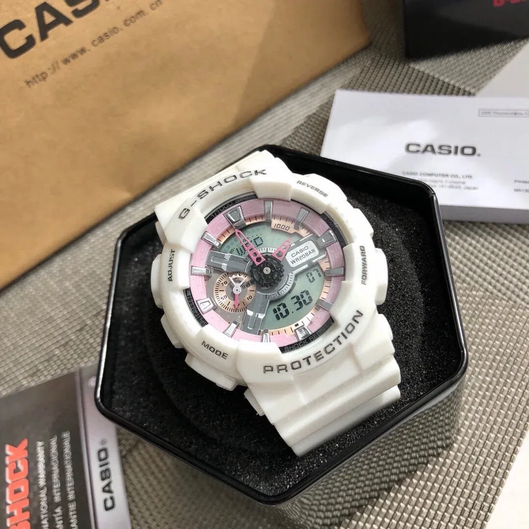 Casio Casio G-Shock GA-100 White Gold Pink Watch White - 1