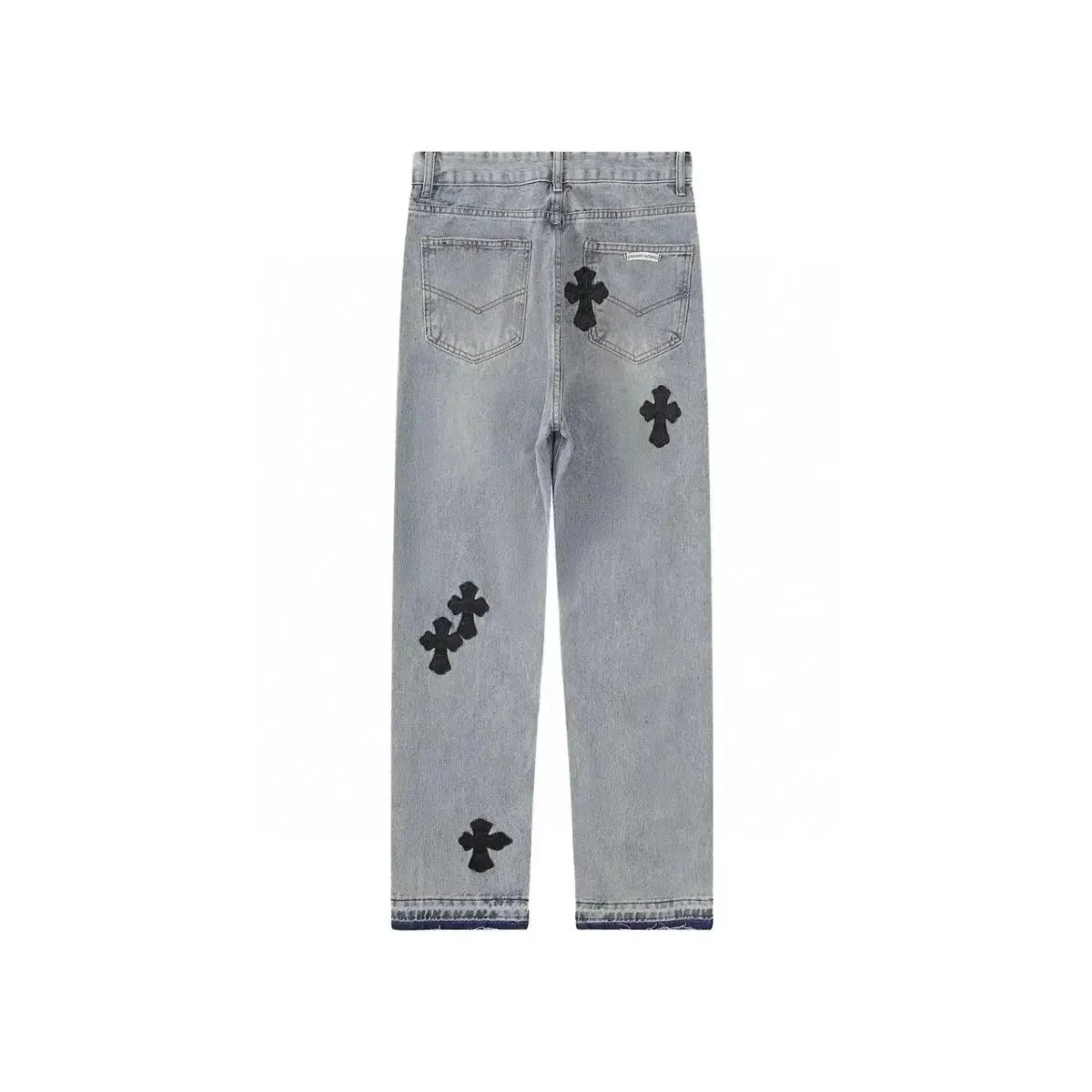 Chrome Hearts Chrome Hearts Cross Embroidered Jeans ALBB-005 Blue - 1