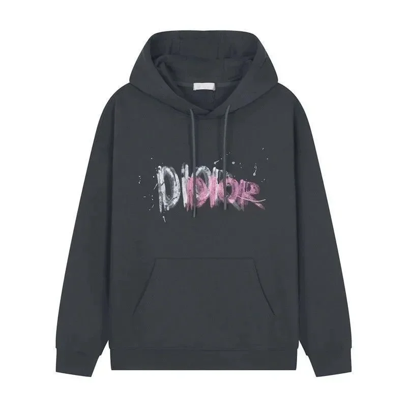 Dior Dior Graffiti Print Hoodie Black/Pink Black - 1