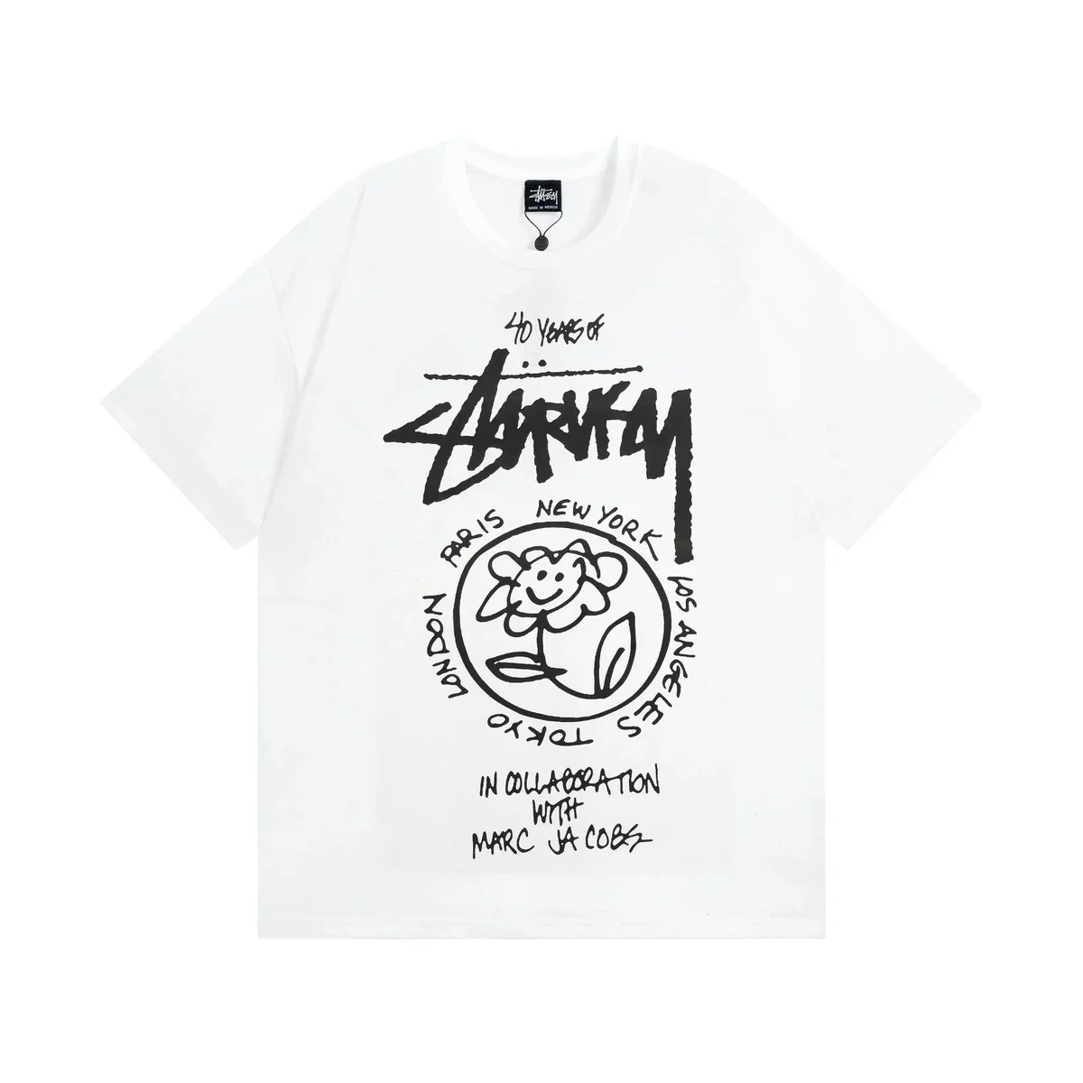 Stussy Stussy Stüssy Flower White T-Shirt White - 1