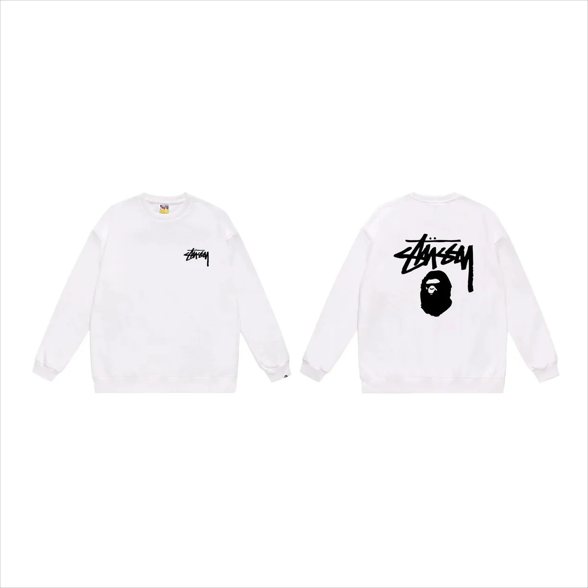 A Bathing Ape A Bathing Ape BAPE STA White Crewneck Sweatshirt White - 1
