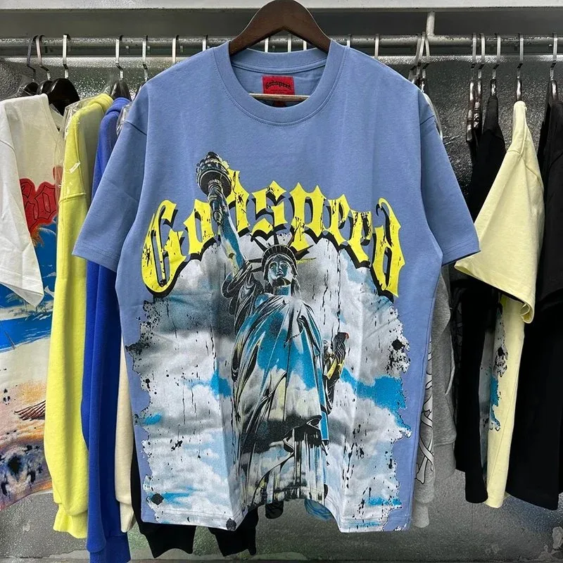Godspeed Godspeed Statue of Liberty T-Shirt 7002 Blue T-Shirt Blue - 1