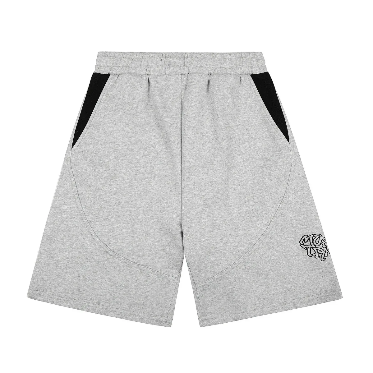 Other Grey/Black Patchwork Shorts Grey - 1