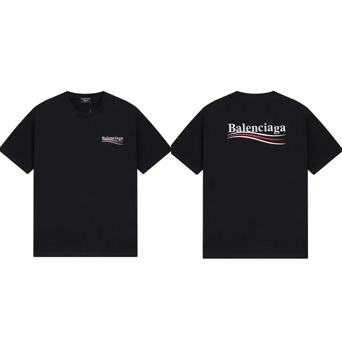 Balenciaga Balenciaga Black Logo T-Shirt Black - 1