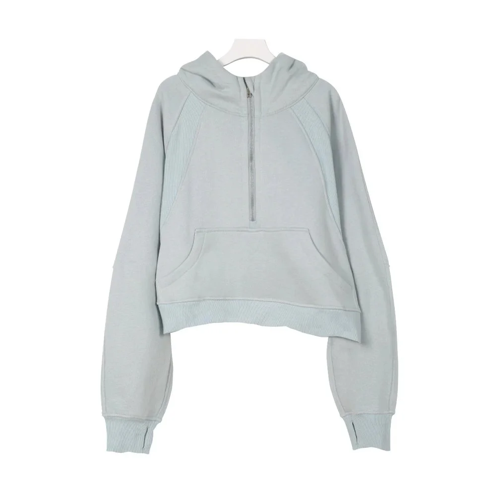 Other Hoodie in Sky Blue Half-Zip with Pockets Blue - 1
