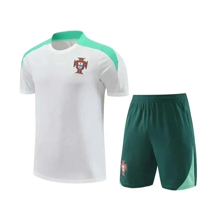 Other Portugal Football Kit White/Green Shorts Set White - 1
