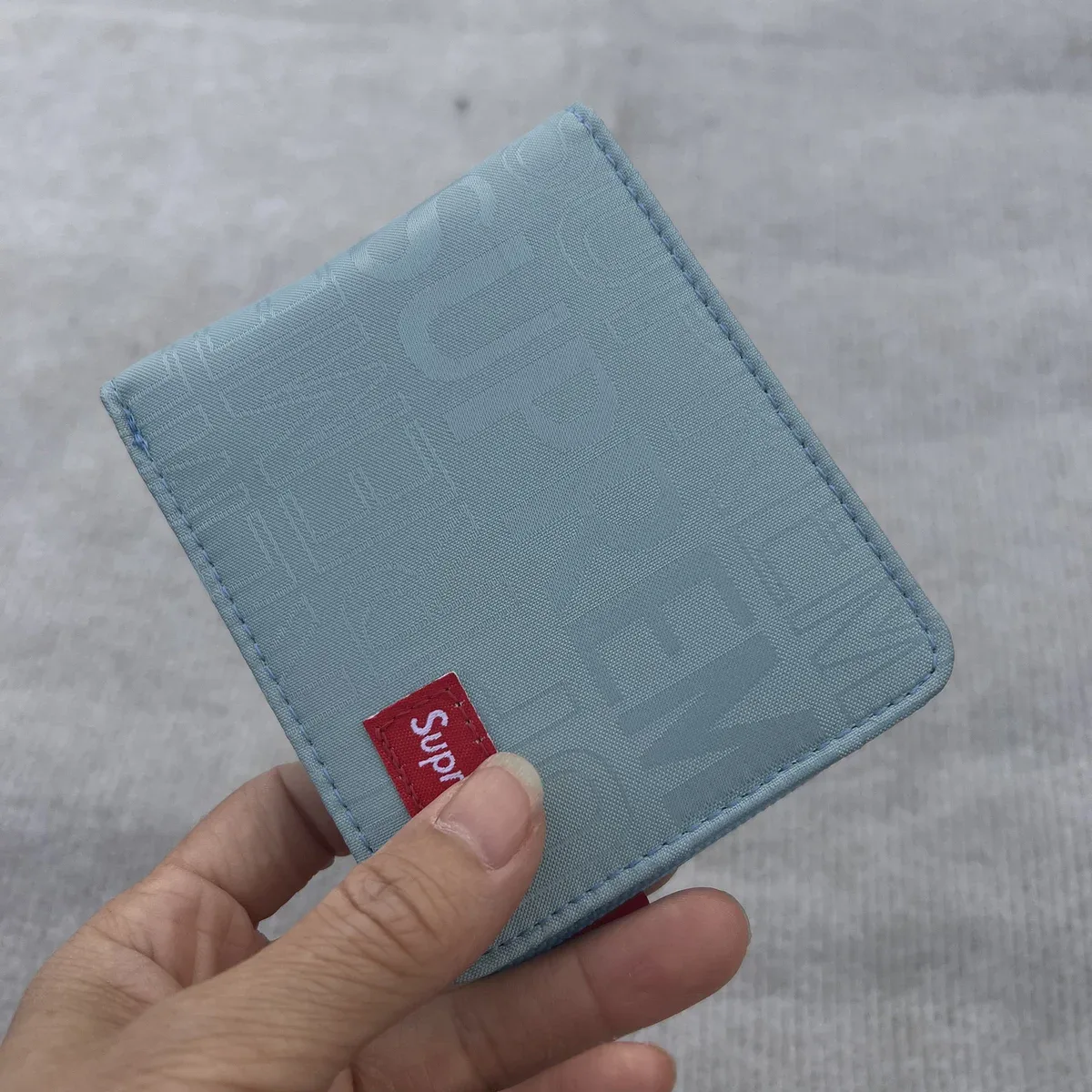 Supreme Supreme Embroidered Blue Short Wallet Blue - 1