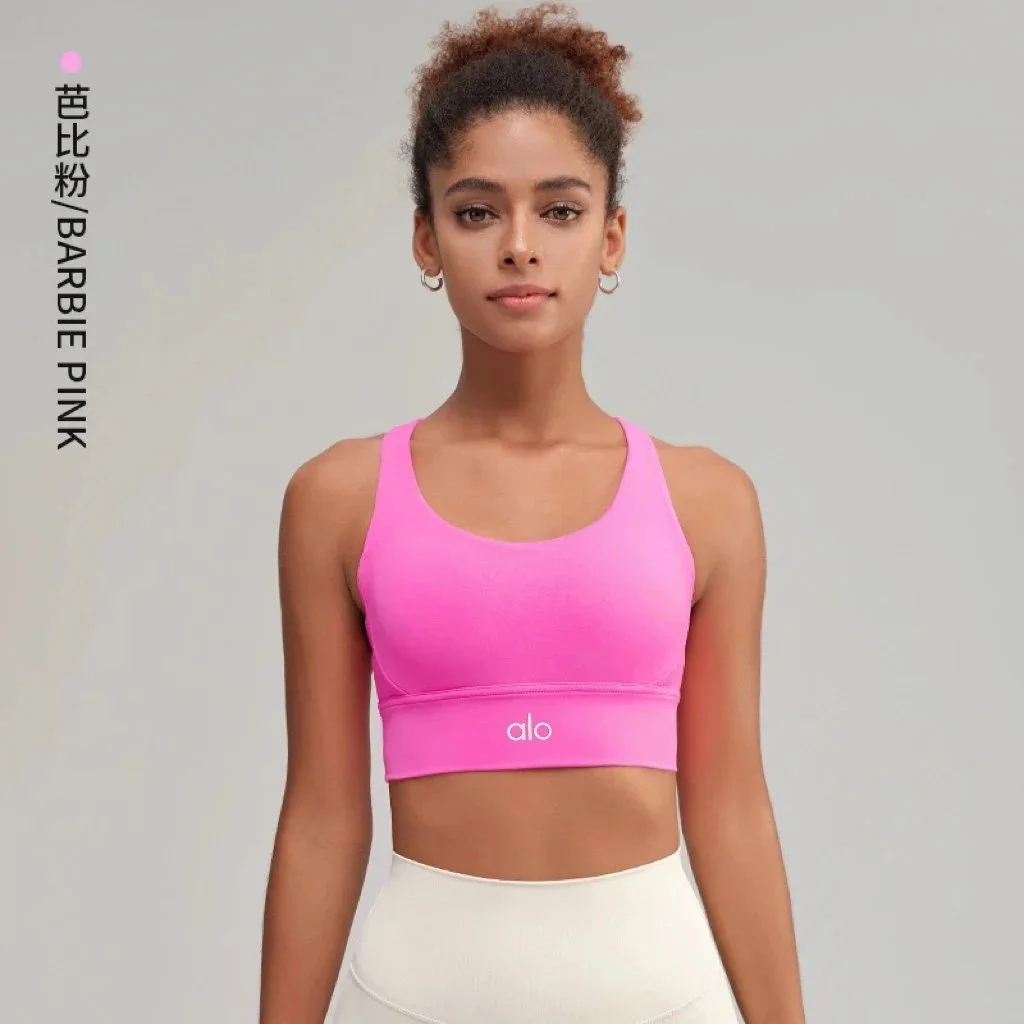 Alo Yoga Alo Barbie Pink Sports Bra Underwear Pink - 1