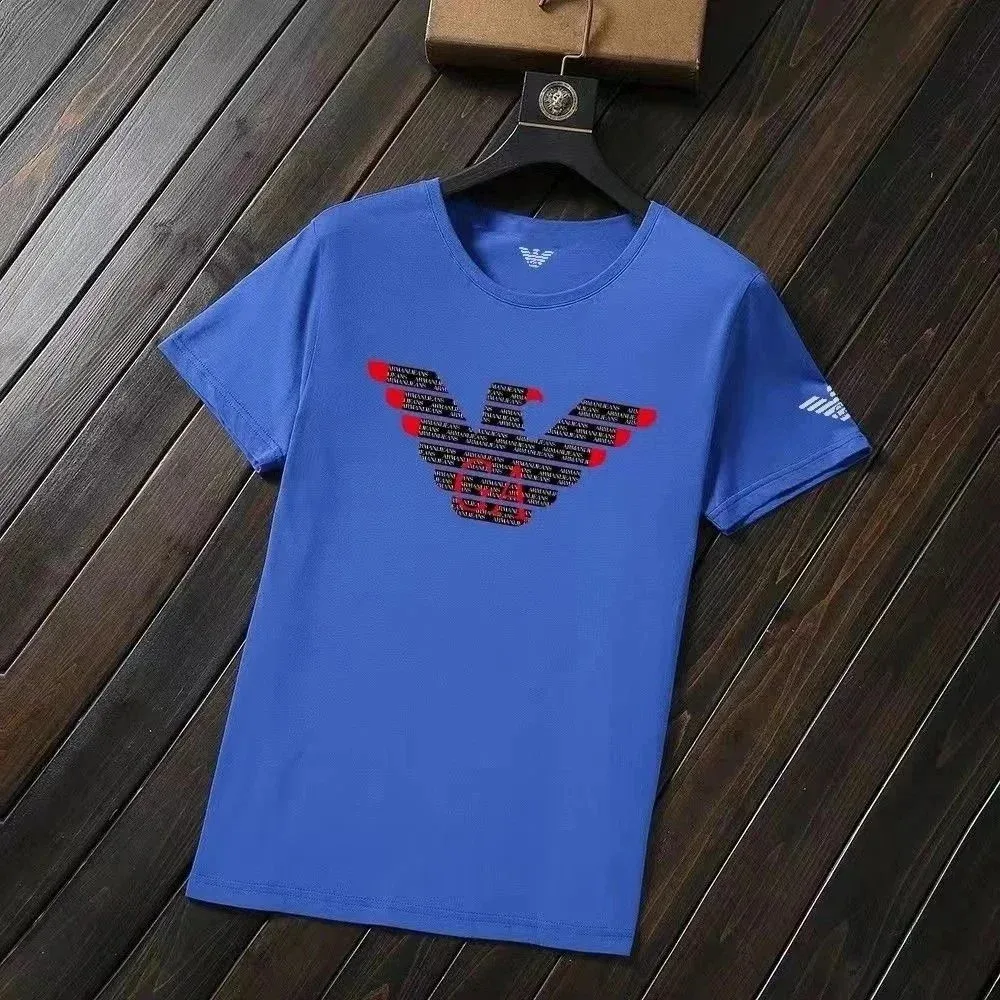 Armani Armani Emporio Blue Eagle Logo T-Shirt Blue