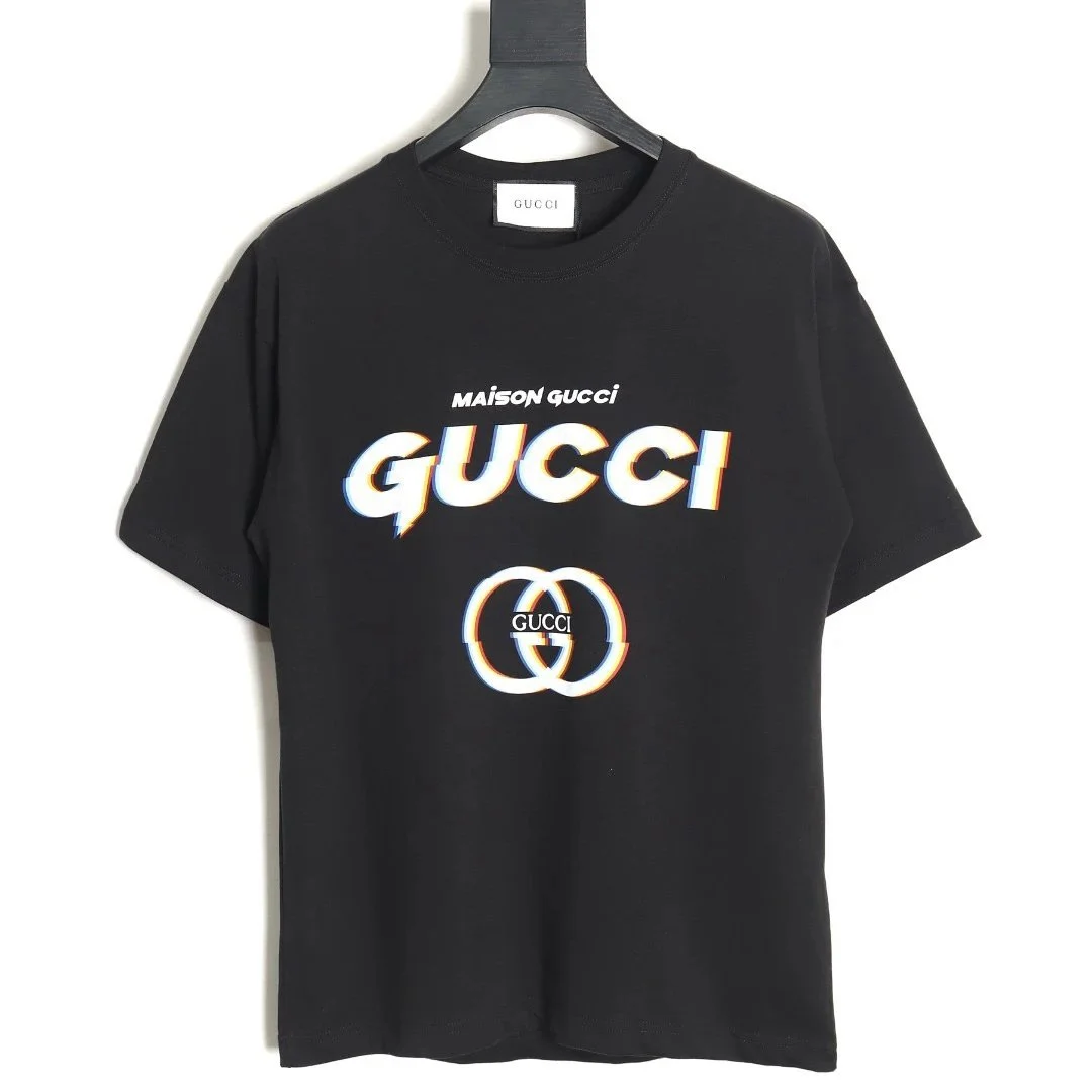 Gucci Gucci MAISON GUCCI Black Logo T-Shirt Black - 1