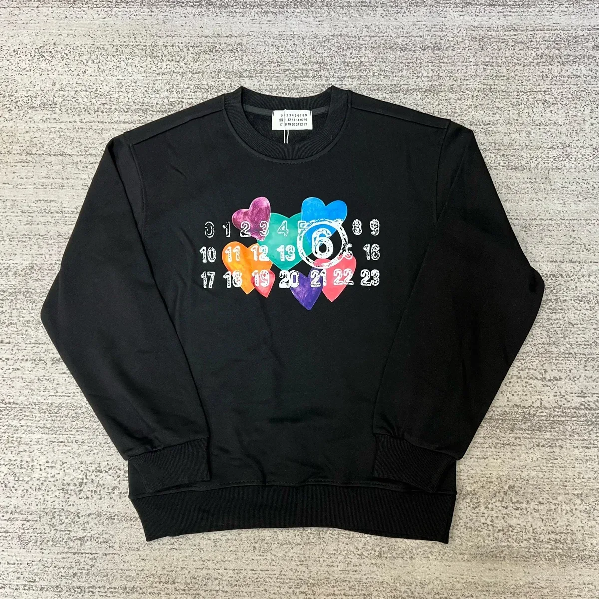 Maison Margiela Maison Margiela Tabi Graphic Crewneck Sweatshirt Black Black - 1