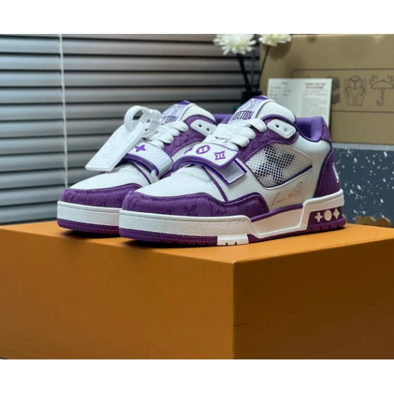 Louis Vuitton Louis Vuitton LV Trainer White/Purple Sneakers White