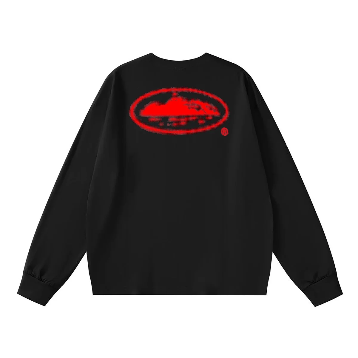 Other Black Red Mountain Graphic Long Sleeve T-Shirt Black - 1
