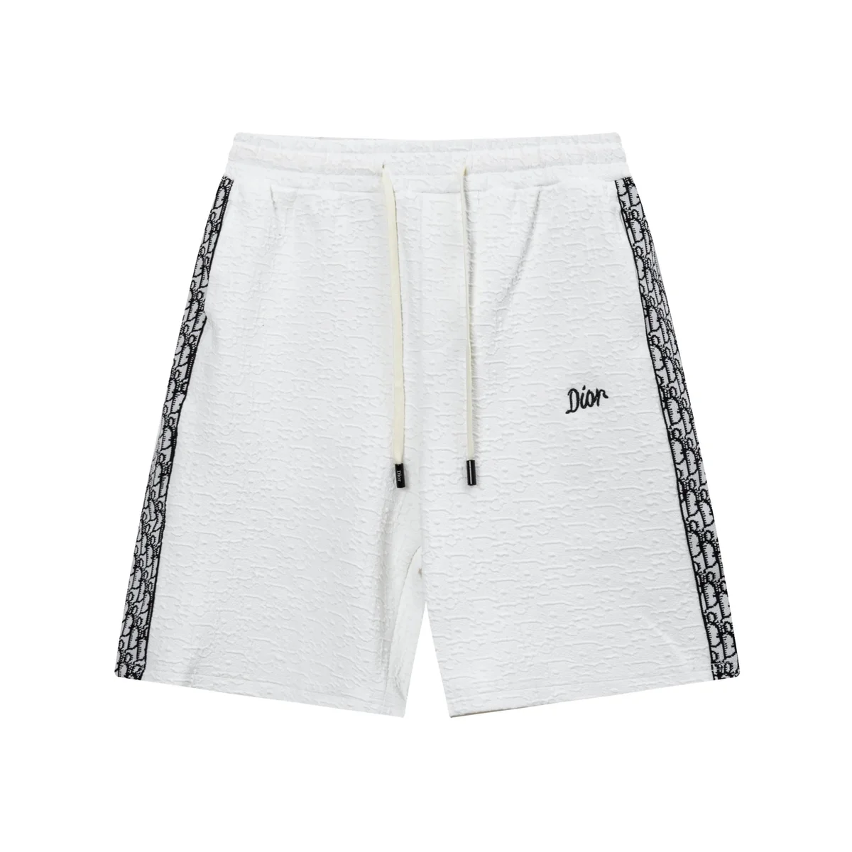 Dior White Oblique Print Shorts