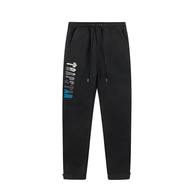 Trapstar Trapstar Black/White/Blue Logo Sweatpants Black - 1