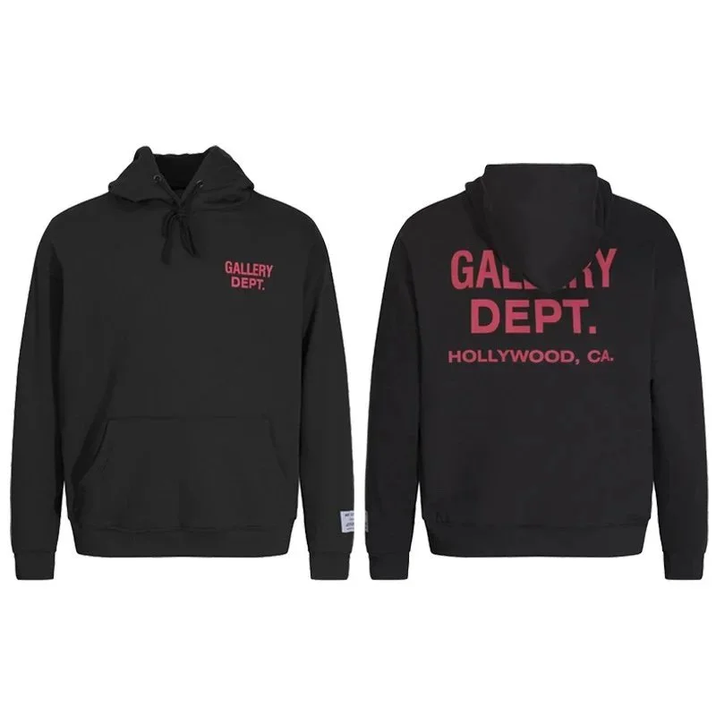 Gallery Dept. Gallery Dept. Black Red 'Hollywood' Hoodie Black - 1