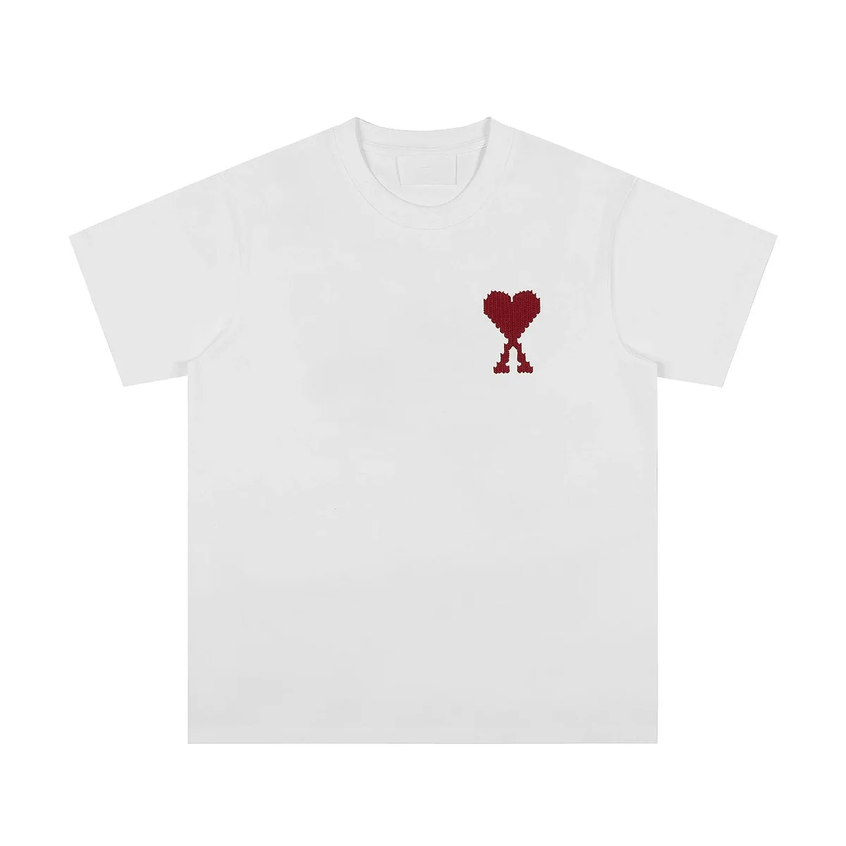 Ami Paris Ami White Red Heart T-Shirt White - 1