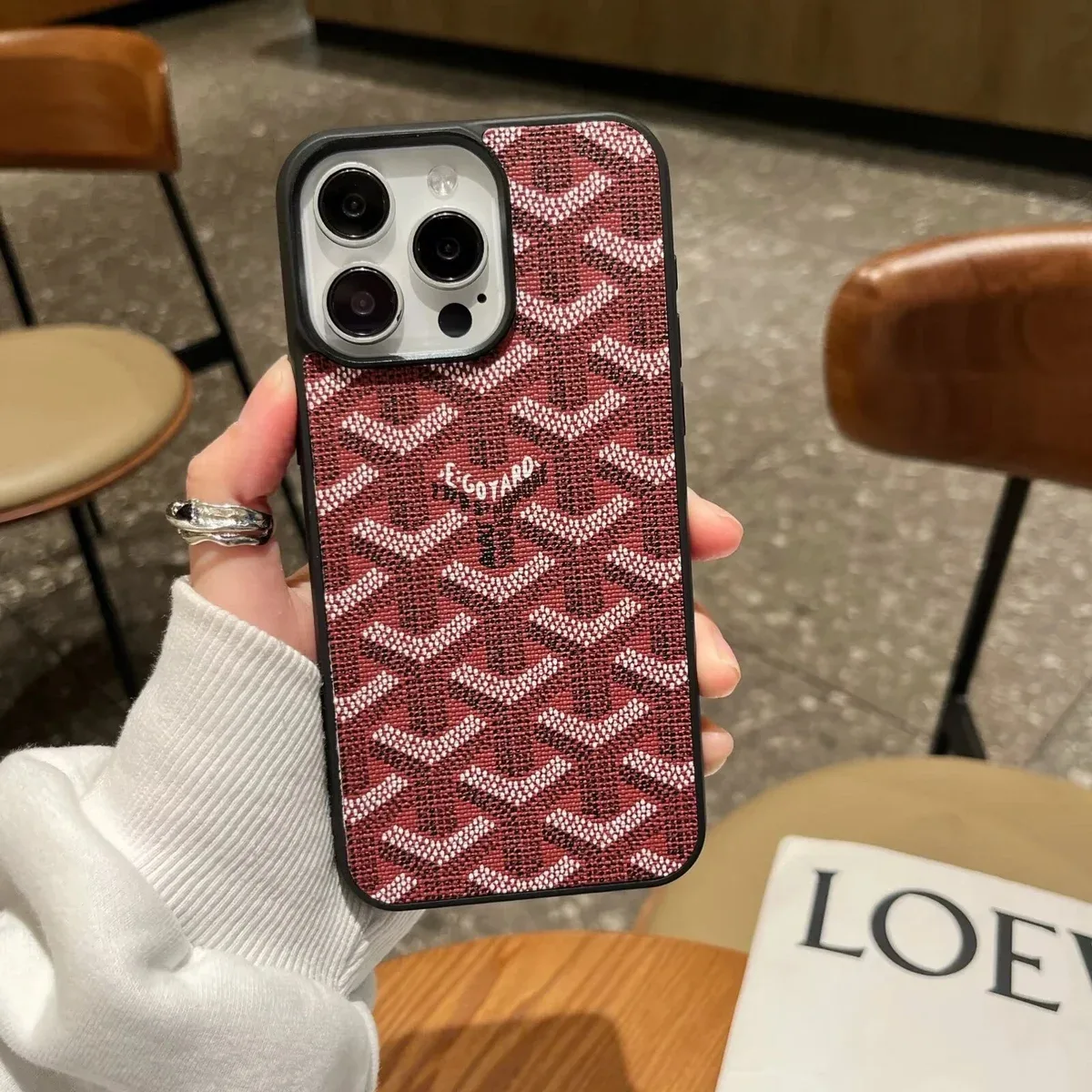 Goyard Goyard YARD Red Canvas iPhone Case Red - 1