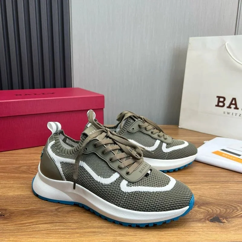 Bally Bally Olive Green & White Sneakers Green - 1