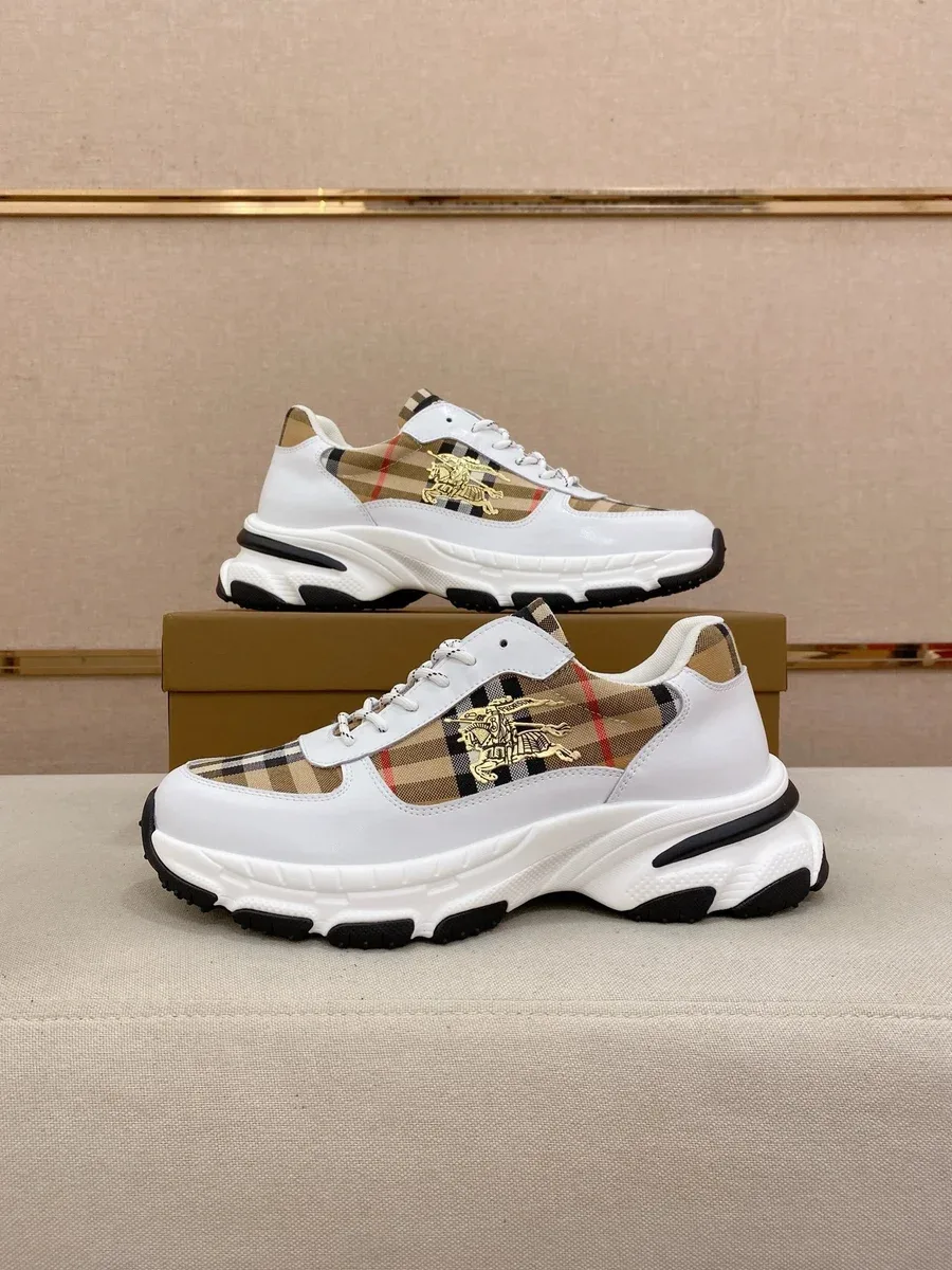 Burberry Burberry Vintage Check White & Beige Sneakers White - 1