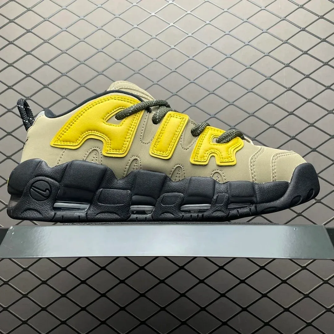 Nike Nike Air More Uptempo Beige Yellow Black Sneakers Beige