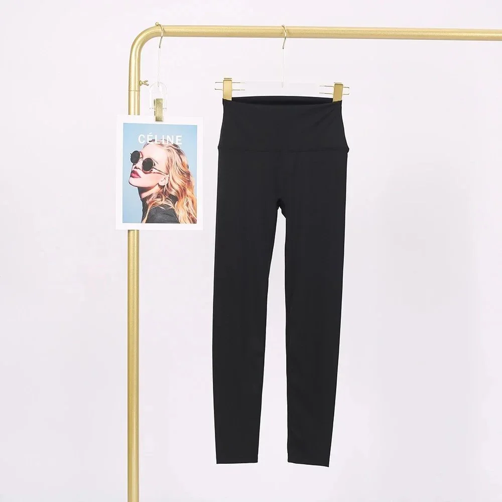 Celine Celine Black Nine-Inch Leggings with Calf Logo Black - 1