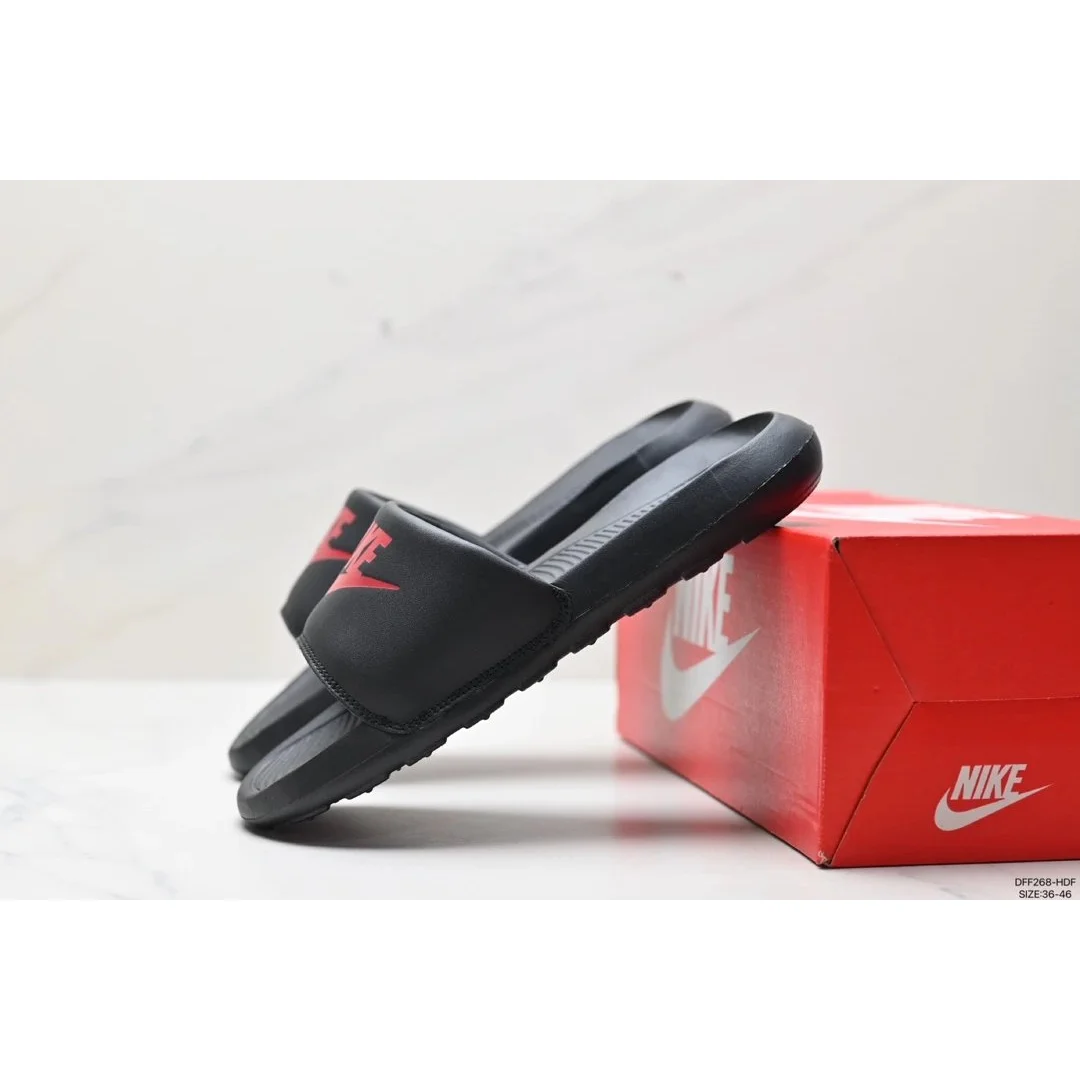 Nike Nike Black/Red Slide Sandals Black