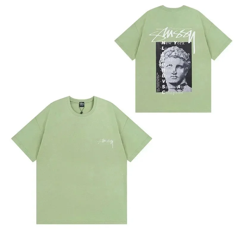 Stussy Stussy Stüssy Classic Logo Light Green T-Shirt Green - 1